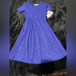Lularoe Amelia xs purple/blueish and black new with tags